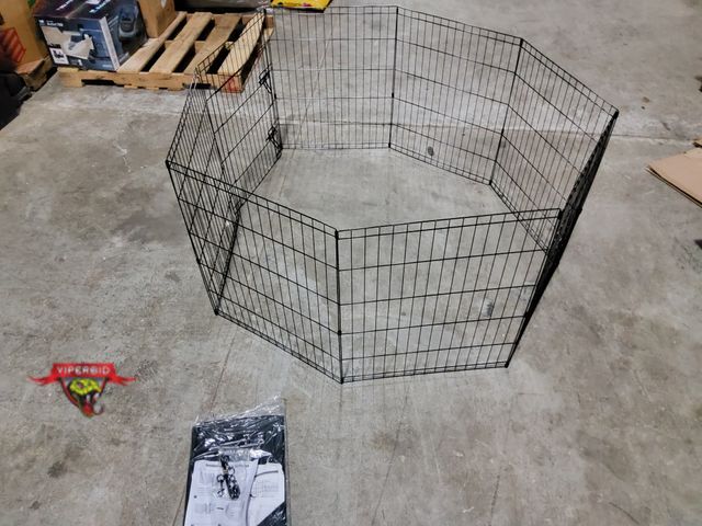 Lot 7-133888 - 8-Panel wire pet playpen with top cover. 30"H.