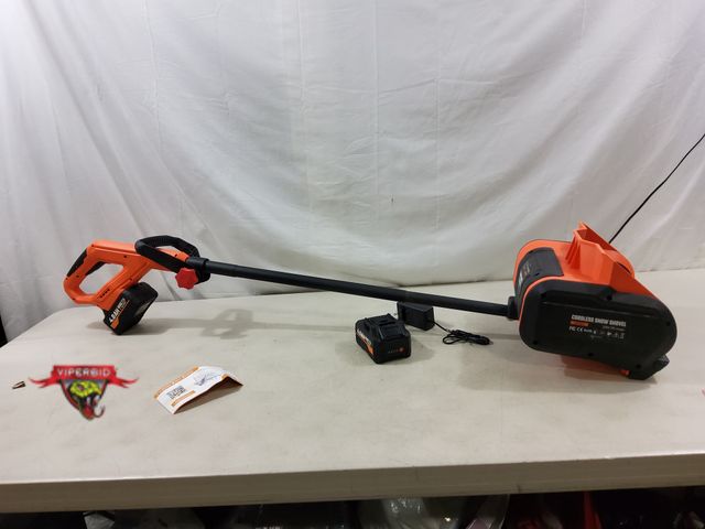Lot 7-130459 - Used. Habitio 20V Cordless snow shovel with (2) Batteries and charger. 10". Tested.