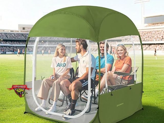 Lot 7-131192 - Raynesys Portable pop up sports tent with carrying bag for 1-2 people.
