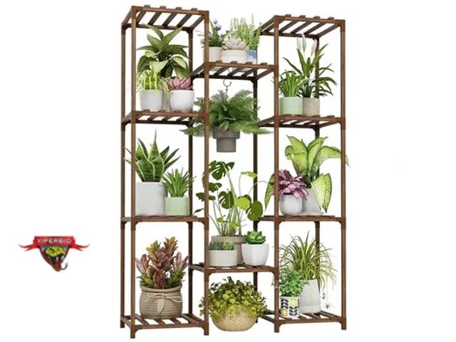 Lot 7-130264 - Bamworld wooden plant stand. 34 x 11.8 x 47.5 inches.