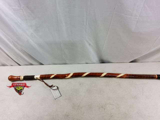 Lot 7-134007 - Vive Health 48" Carved wooden walking stick.