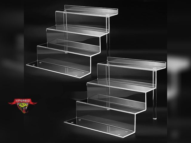 Lot 7-131485 - Box of 2 - Bigantss 12" Acrylic diplay risers. 12" X 9".