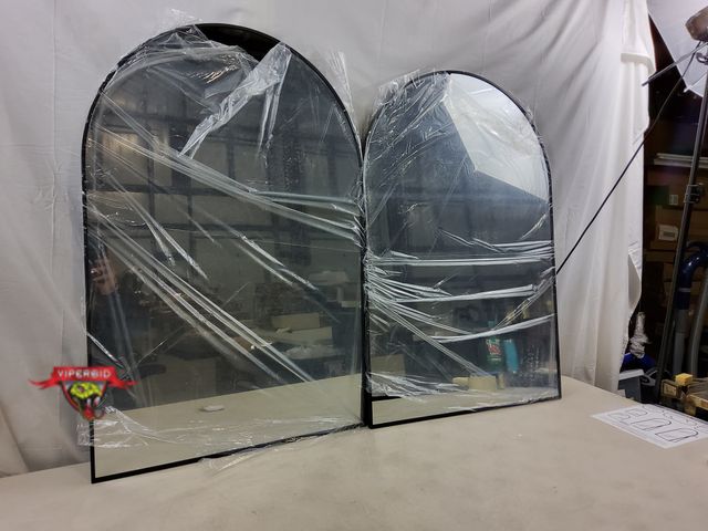 Lot 7-130926 - (2) 36" X 24" Arched framed mirror.