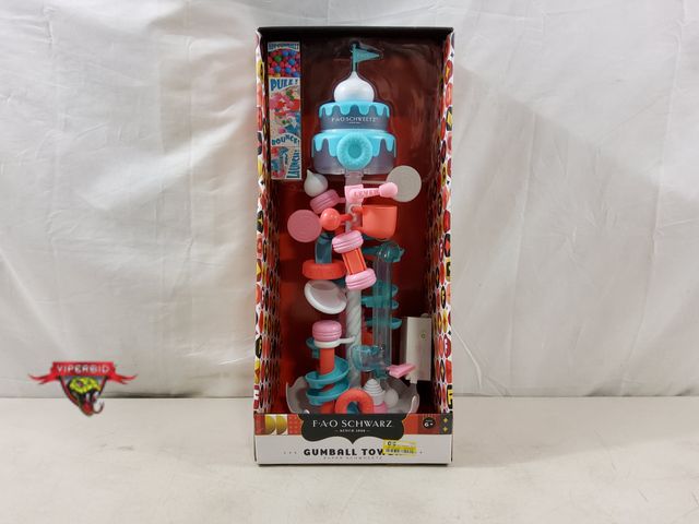 Lot 7-127583 - New! FAO Schwarz Plastic Gumball Tower. No gumballs included.