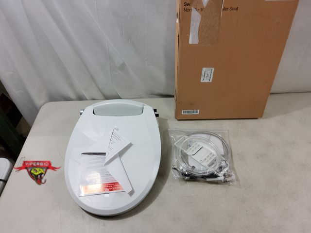 Lot 7-130709 - Brondell S102-RW non-electric bidet toilet seat. Round white. Dual temperature.