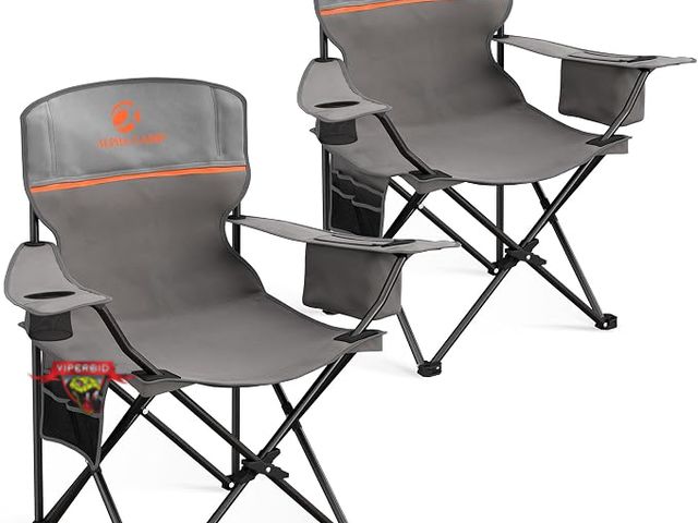 Lot 7-133982 - (2) Alpha Camp chairs with cooler bag. 21.26"D x 35.83"W x 36.61"H