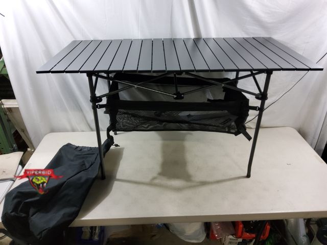 Lot 7-132525 - Wuromise Lightweight Aluminum Folding Camping Table (47” x 21.65” x 26.7”),