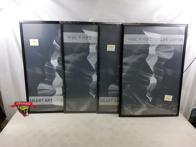 Lot 7-131255 - (4) Heart Art 24" X 36" Art / Photo / Poster Frames.