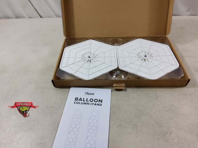Lot 7-133717 - YALLOVE Balloon Column Stand Kit Sets of 2, 7 Feet Height Adjustable Balloon Tower Pillar.