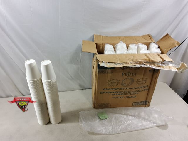 Lot 7-133035 - New! Approximately 1,000 Paper cups. 4-3/8"H.  About 12 oz. Cups.