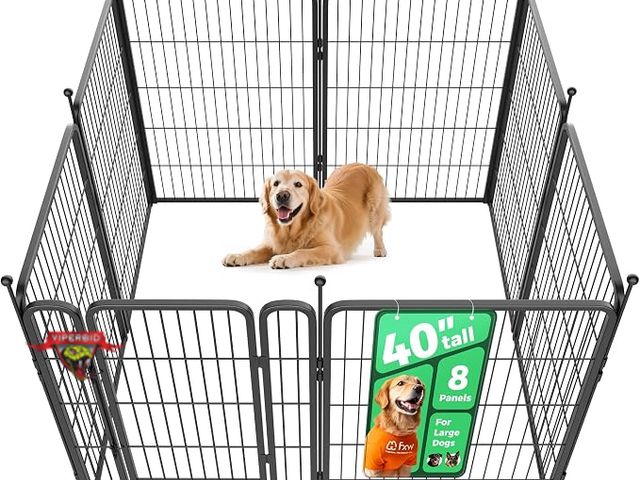 Lot 7-134438 - FXW Rollick 40" 8-Panel Metal Dog Playpen. DIY Layouts.