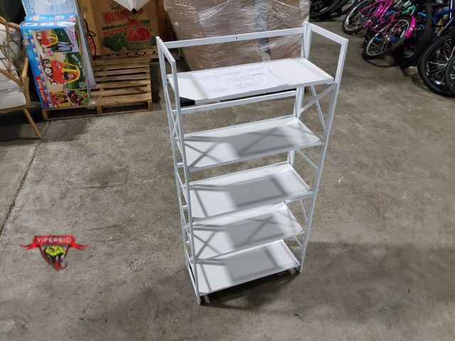 Lot 7-131704 - 4NM 5-Tier no assembly folding shelf. 23" x11.6" x 65.7"