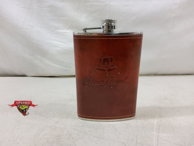 Lot 7-131004 - New! Crown Royal stainless steel 8 oz. Flask.