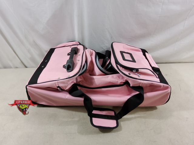 Lot 7-133676 - Fanwoli Rolling travel bag with telescoping handle. Missing garment rack - still usable. 29" X 15"