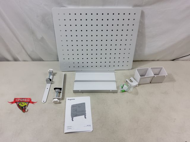 Lot 7-130705 - PEGZONE Clamp-on Desk Pegboard, Desk Organizer. (16.5" x 12.6")