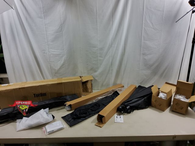 Lot 7-123718 - (2) Torjim softbox photography lighting. Includes bulbs. Only comes with 1 remote.