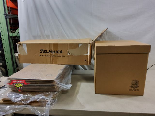 Lot 7-132643 - Retail value $89! (8) Jelmaica Sturdy cardboard box with lids and side handle.  Measures 15-5/16" x ...