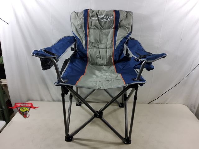 Lot 7-130793 - Fair Wind oversized camping chair with Cooler Bag, side storage pocket &amp; cup holder. 24.4"D x 25...