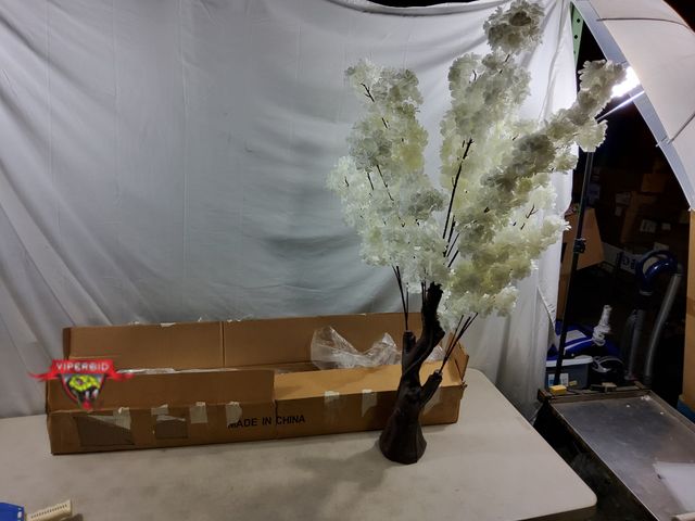 Lot 7-133303 - (2) Artificial White Blossoming Tree (50"T)