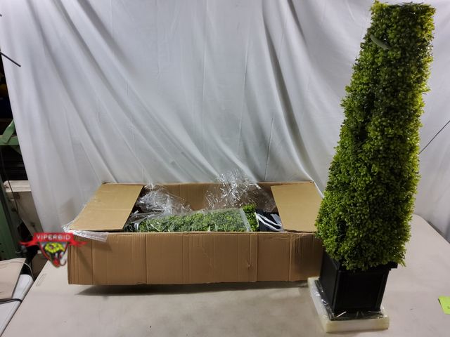 Lot 7-132872 - (2) Artificial bushes in pots. 3 ft. 3"H.