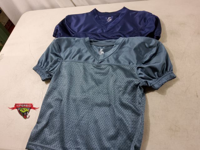 Lot 7-133535 - (2) Champro youth practice football jerseys. Size: S.