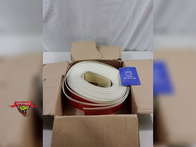 Lot 7-123494 - Vinyl Wall Base Baseboard Molding Trim. Flexible Self Adhesive Rubber Wall Base Moulding. 4" x 100 F...