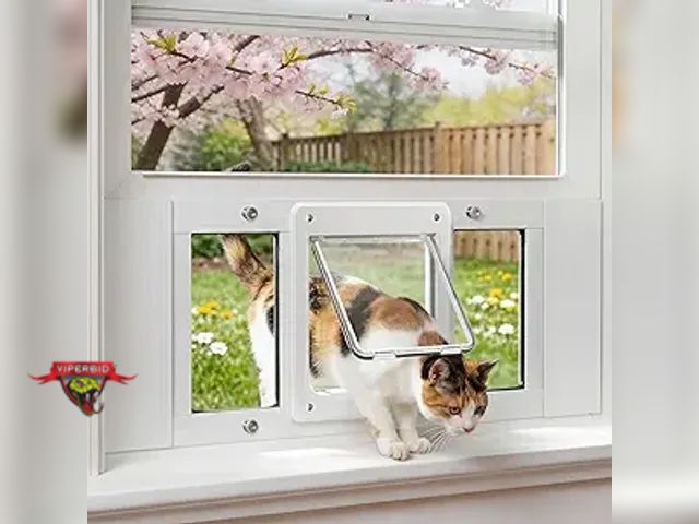 Lot 7-133225 - Petoasis pet window door. Fits 24"-28" Width Window