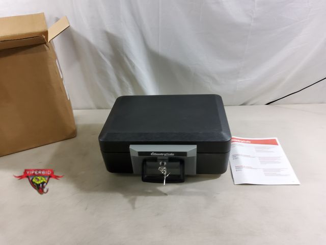 Lot 7-135846 - SentrySafe Fireproof Safe Box with lock &amp; keys. 6.3 x 15.3 x 12.1". #1160