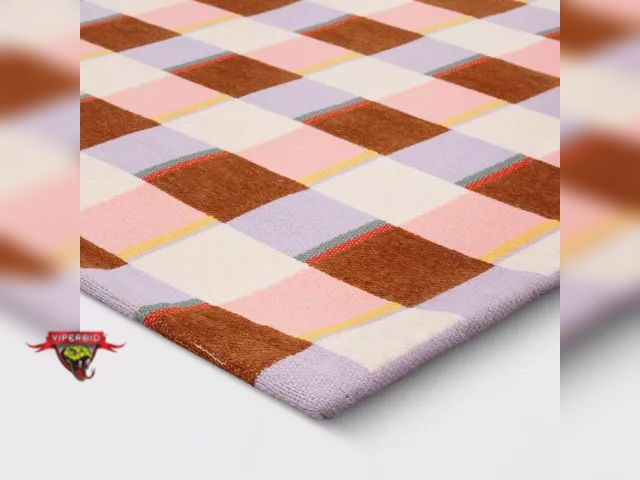 Lot 7-131430 - New! 5 ft. X 7 ft. Plaid area rug.