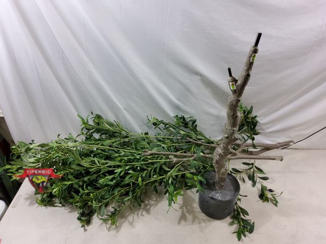 Lot 7-133329 - 7ft Artificial Olive Tree with Pot Base.