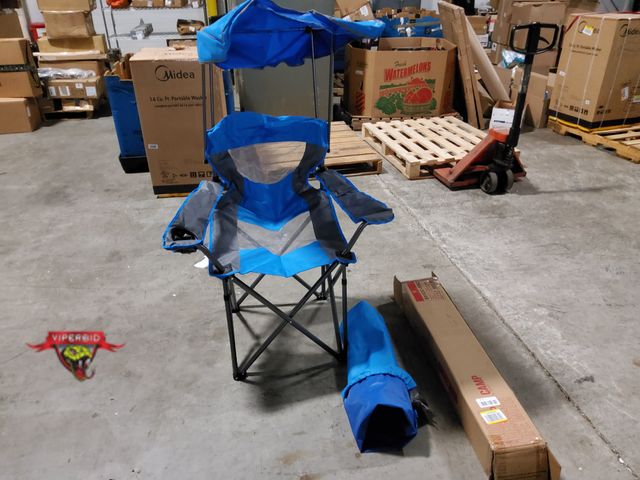 Lot 7-131195 - Alpha Camp collapsible camping chair with canopy.