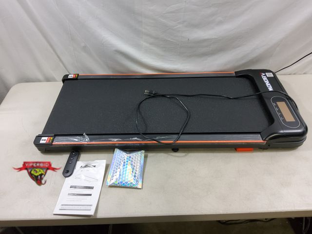 Lot 7-130290 - Abonow walking pad treadmill with remote. Model 3000W. Tested.