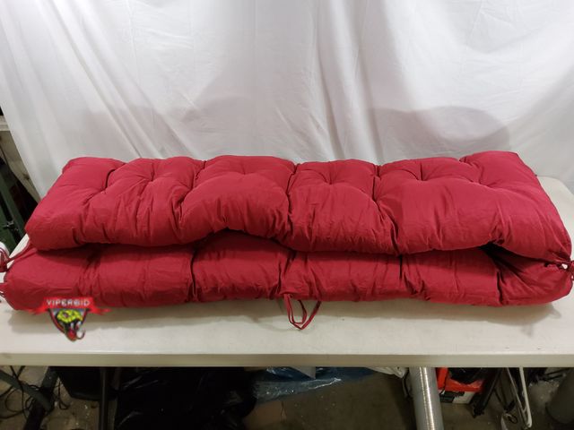 Lot 7-134887 - (1) Bench Seat Cushion with Back. (57"L x 20"D Seat Cushion, 57"L x 20"T Back Cushion)