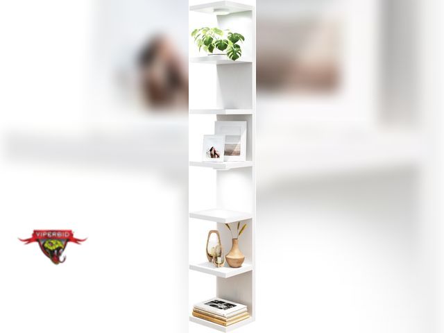 Lot 7-130491 - 7 Tier Wall Shelf Unit.  Floating Shelf with LED Lights and remote.  Approximately 9.25"D x 9.85"W x...