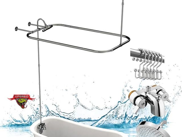 Lot 7-130875 - Retail value $169! Pyhomestrim Clawfoot Tub Shower Kit.