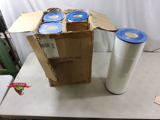 Lot 7-134917 - (4) Spa &amp; pool filters. #CH-1225. 19-5/8"H.