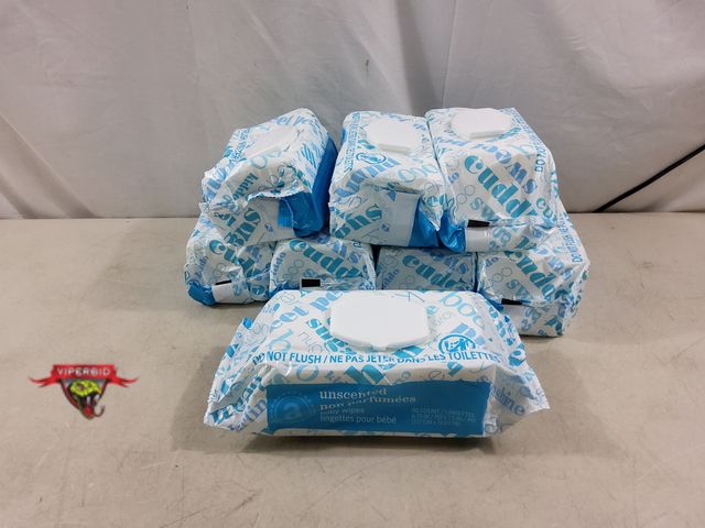 Lot 7-134136 - (8) Packs of 90 - Unscented Baby Wipes.