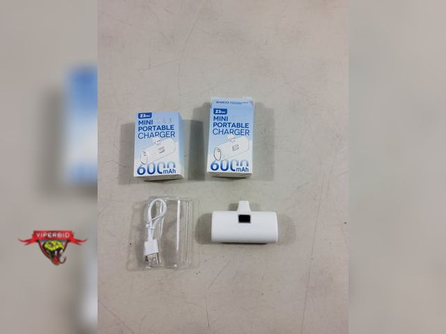 Lot 7-130095 - New! (2) Lenuto Mini Portable Chargers. 6000mAh.USB-C Portable Phone Charger with Fast Charging (20W...