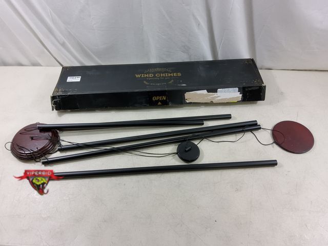 Lot 7-134676 - Metal Wind Chimes. **Note: One Pipe Broken Off String.** (52")