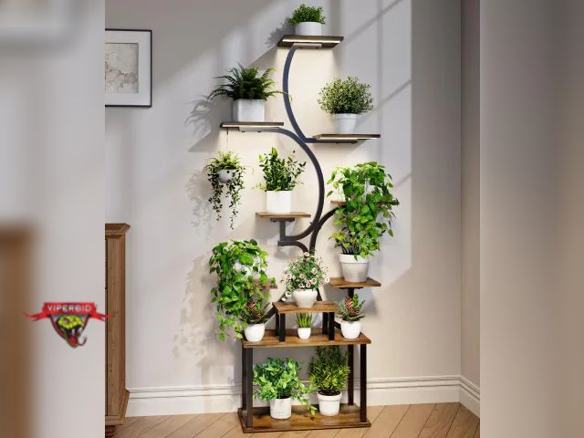 Lot 7-130889 - 9-Tier plant stand. 62"H.