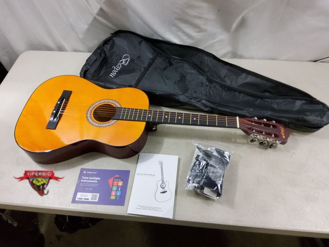 Lot 7-131443 - Best You 38-1/4" Acoustic guitar with accessories and carrying bag.