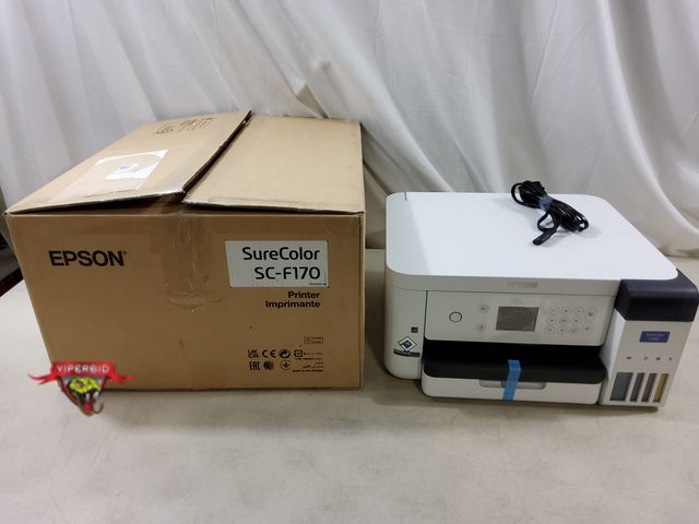 Lot 7-132843 - Retail value $399! Appears lightly used. Epson SureColor F170 Dye-Sublimation Printer – Compact 8.5"...