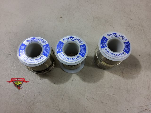 Lot 7-132700 - New! (2) 1 lb. Spools and 1 partial spool of Canfield Technologies Enviro-Safe Rosin Core lead-free ...