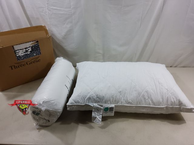 Lot 7-123580 - (2) Three Geese 20" X 28" Pillows. 60% Goose feathers &amp; Down and 40% Polyester fiber.