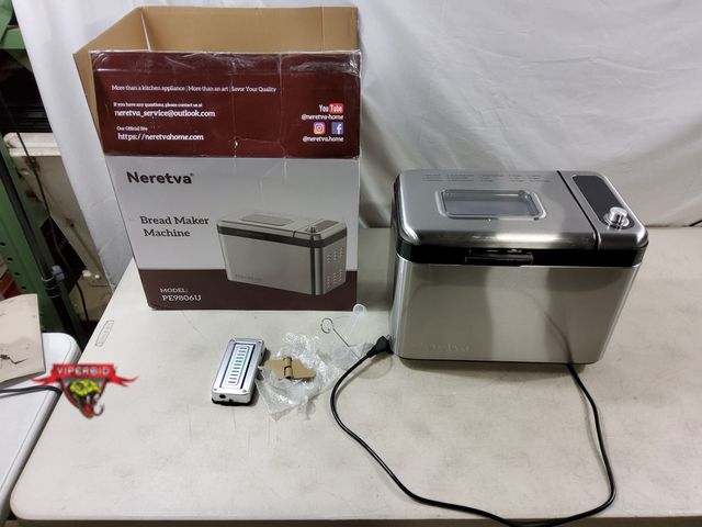 Lot 7-133425 - Neretva PE9806U Bread maker machine. Tested to power on - controls appear to work and blades move. L...