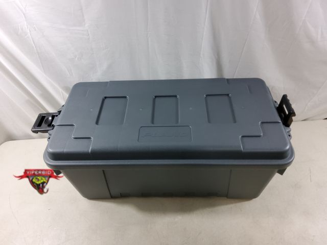 Lot 7-135870 - Plano plastic storage container. Overall dimensions 28" X 14" X 13"H.