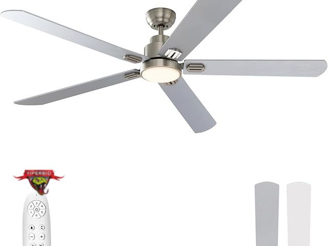 Lot 7-123625 - Warmiplanet 62" Ceiling fan with light and remote.