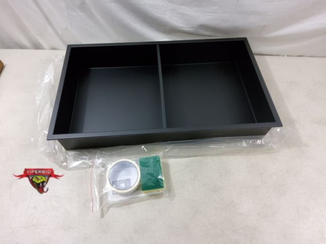 Lot 7-130689 - Bernkot Stainless Niche with shelf. Black. 14" X 24".