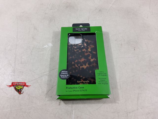 Lot 7-135650 - Kate Spade New York protective case for iPhone 13/14/15. Built-in magnets work with magsafe.