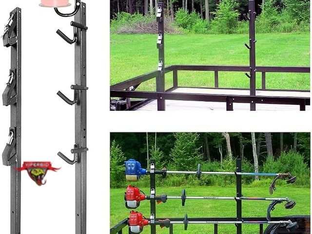 Lot 7-134860 - Weed Eater Rack for Open Trailers with (3) Weed Eater Spots and a Spool Holder.